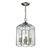 Люстра подвесная Витра-2 CL442230 Citilux прозрачная на 3 лампы, основание бронзовое в стиле замковый кантри Люстра подвесная Витра-2 CL442230 Citilux прозрачная на 3 лампы, основание бронзовое в стиле замковый кантри